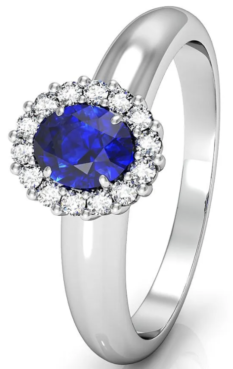 Blauer Saphir-Verlobungsring